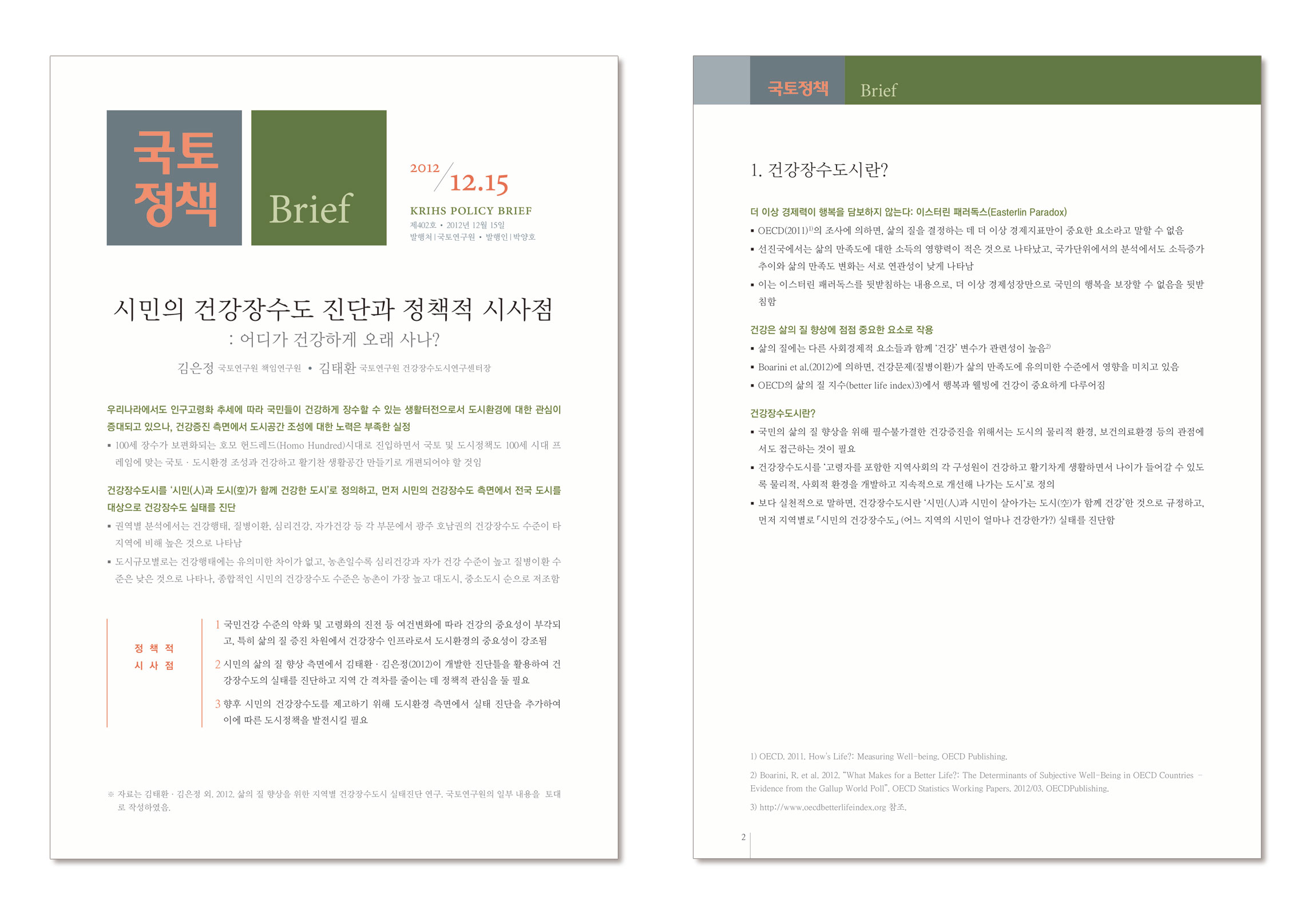 Brief Template for KRIHS