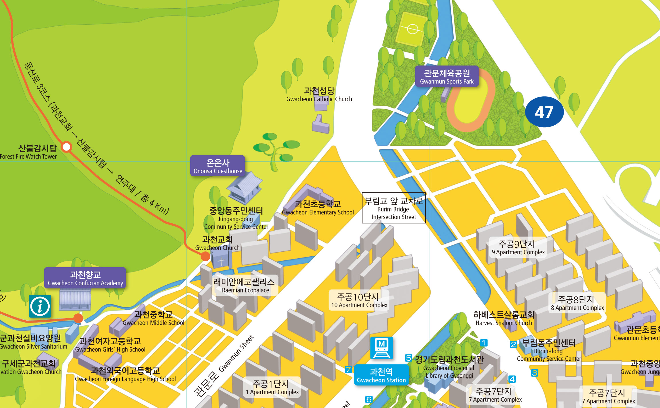 Gwacheon City Tourist Map 과천시 인쇄물 디자인 gwacheon-map-3.jpg
