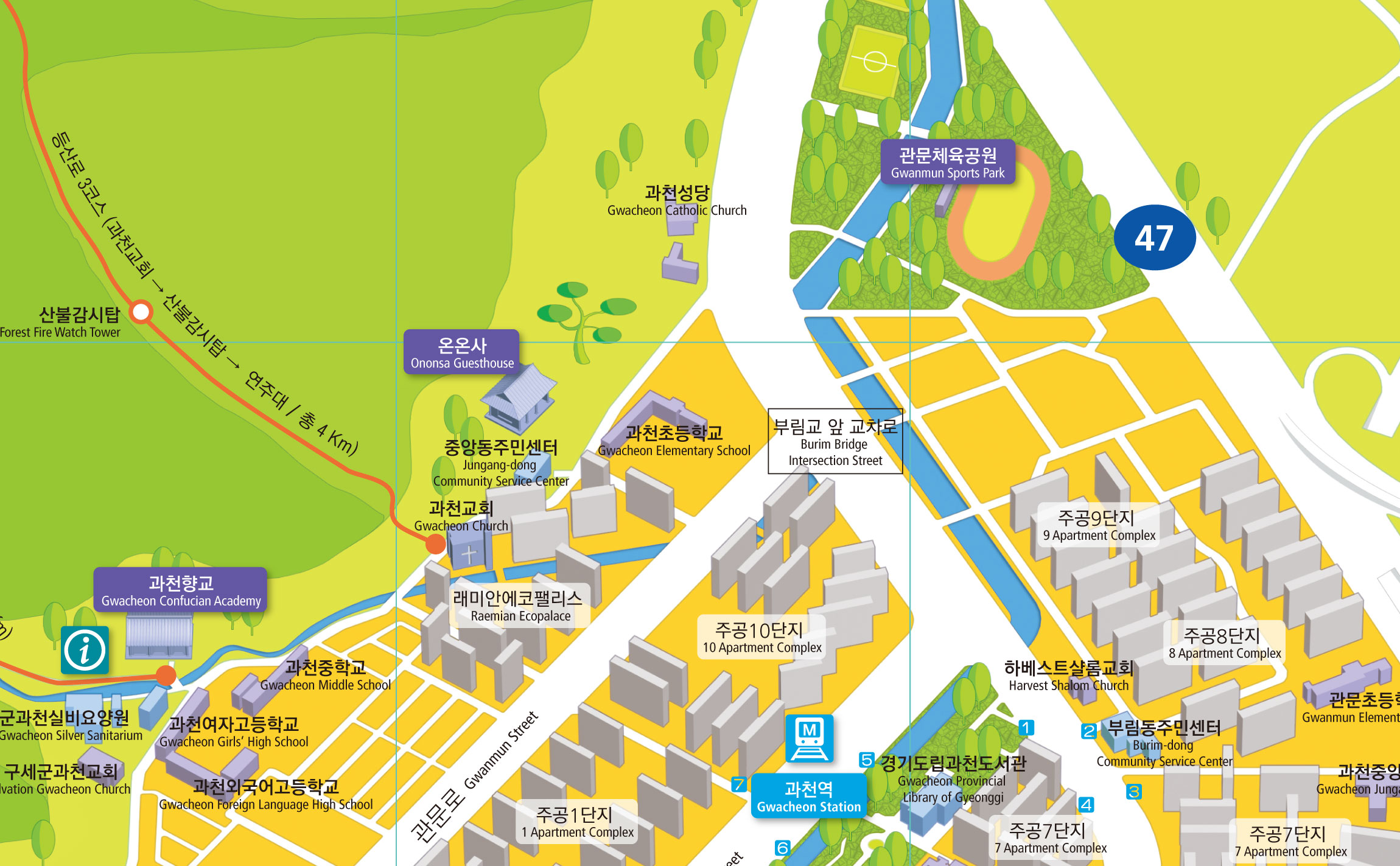 Gwacheon City Tourist Map Gwacheon City Editorial gwacheon-map-3.jpg